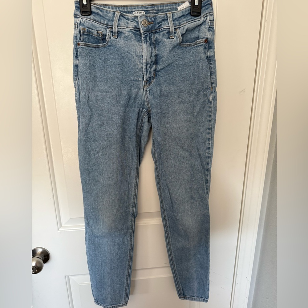 Old Navy Women's Rockstar Super Skinny High Rise Jeans - Light Blue